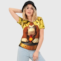 Женская футболка 3D Slim Donkey kong country - фото 2