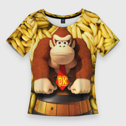 Женская футболка 3D Slim Donkey kong country