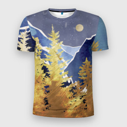 Мужская футболка 3D Slim Золотой лес