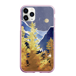 Чехол для iPhone 11 Pro Max матовый Золотой лес