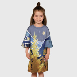 Детское платье 3D Золотой лес - фото 2