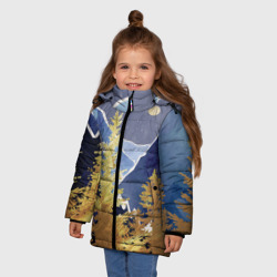 Зимняя куртка для девочек 3D Золотой лес - фото 2