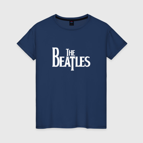 Женская футболка из хлопка с принтом The Beatles, вид спереди №1