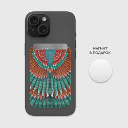 Картхолдер Magsafe магнитный Оперение зимородка - фото 2