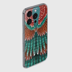 Чехол для iPhone 16 Pro Max силиконовый с защитой камеры Оперение зимородка - фото 2