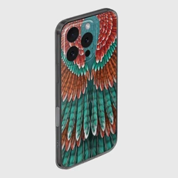 Чехол для iPhone 16 Pro силиконовый с защитой камеры Оперение зимородка - фото 2