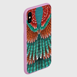 Чехол для iPhone XS Max матовый Оперение зимородка - фото 2