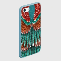 Чехол для iPhone 5/5S матовый Оперение зимородка - фото 2