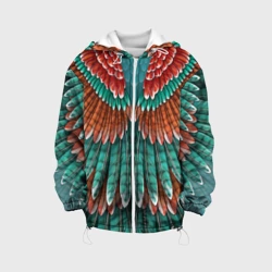 Детская куртка 3D Оперение зимородка