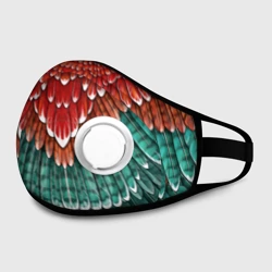 Маска из неопрена Оперение зимородка красно-бирюзовое