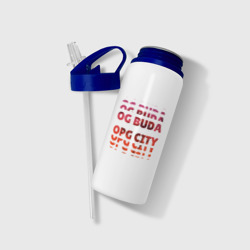 Бутылка для воды с трубочкой OG Buda OPG City Strobe Effect - фото 2