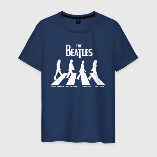 Мужская футболка из хлопка с принтом The Beatles, вид спереди №1