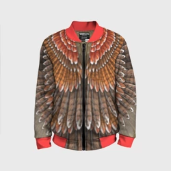 Детский бомбер 3D Оперение: орел
