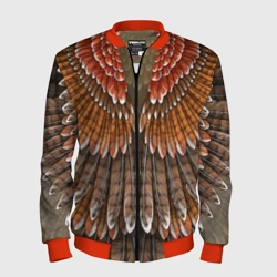 Мужской бомбер 3D Оперение: орел