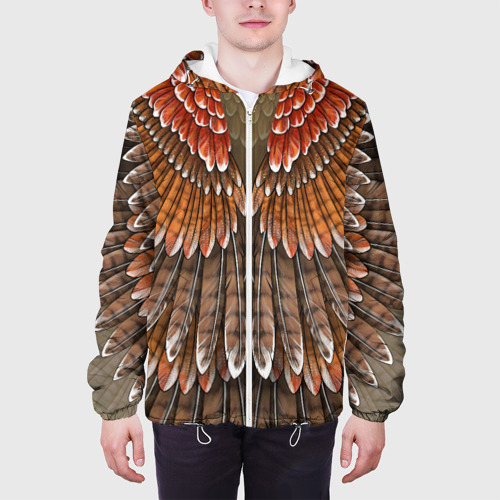 Мужская куртка 3D Оперение: орел, цвет 3D печать - фото 4