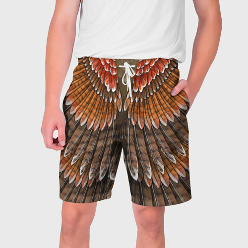 Мужские шорты 3D Оперение: орел, цвет 3D печать