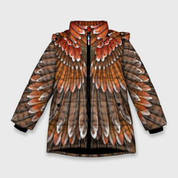 Зимняя куртка для девочек 3D Оперение: орел