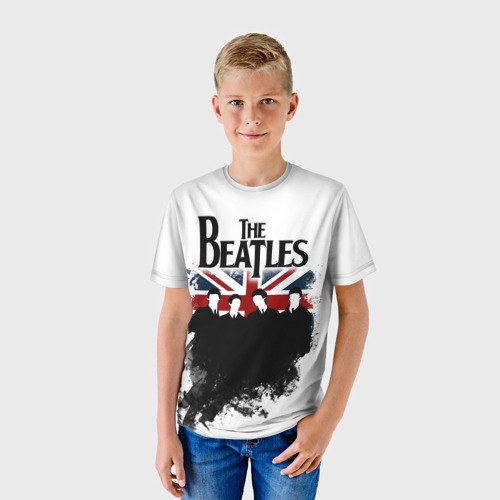 Детская футболка 3D с принтом THE BEATLES, фото на моделе #1