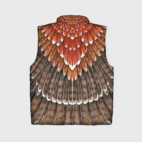 Женский жилет утепленный 3D оперение:  орел (2), цвет красный - фото 2