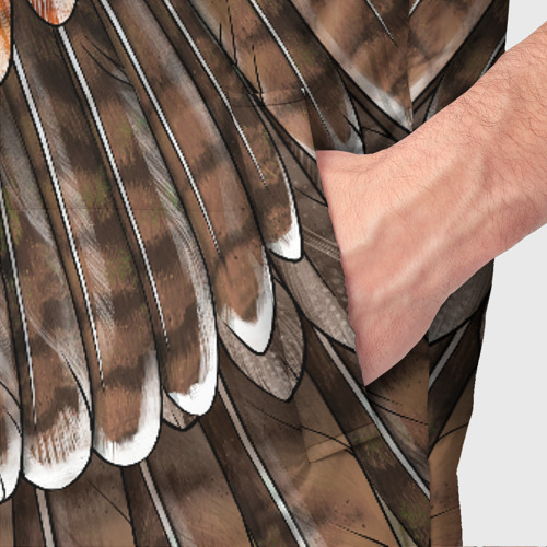 Мужской жилет утепленный 3D оперение:  орел (2) - фото 6