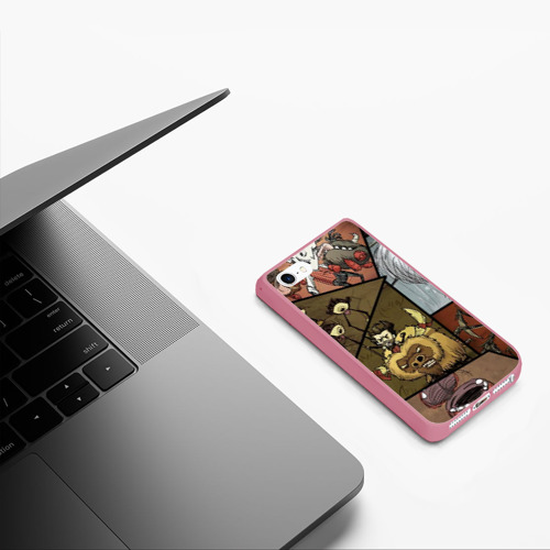 Чехол для iPhone 5/5S матовый Dont Starve, цвет малиновый - фото 5