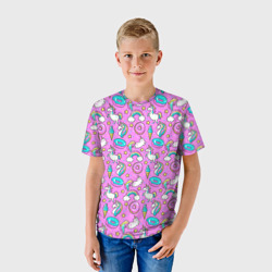 Детская футболка 3D Единороги и пончики - фото 2