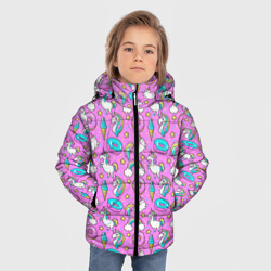 Зимняя куртка для мальчиков 3D Единороги и пончики - фото 2