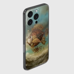 Чехол для iPhone 16 Pro силиконовый с защитой камеры Рыба-дирижабль - фото 2
