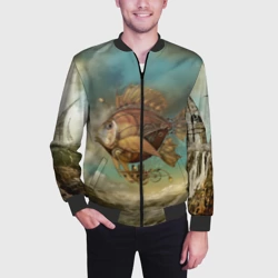 Мужской бомбер 3D Рыба-дирижабль - фото 2