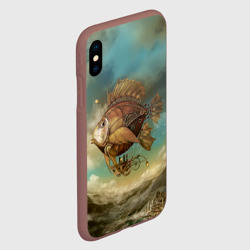 Чехол для iPhone XS Max матовый Рыба-дирижабль - фото 2