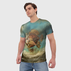 Мужская футболка 3D Рыба-дирижабль - фото 2
