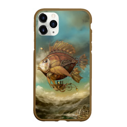 Чехол для iPhone 11 Pro матовый Рыба-дирижабль