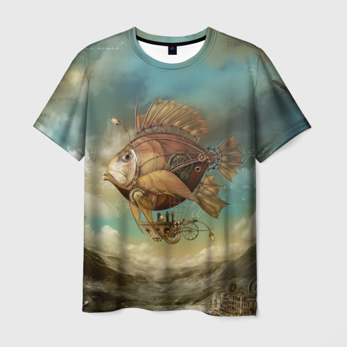 Мужская футболка с принтом Рыба-дирижабль, вид спереди №1