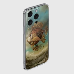 Чехол для iPhone 15 Pro Max силиконовый с защитой камеры Рыба-дирижабль - фото 2