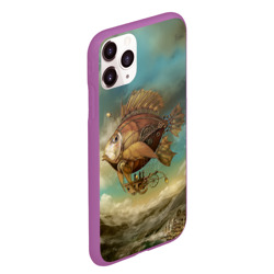 Чехол для iPhone 11 Pro Max матовый Рыба-дирижабль - фото 2