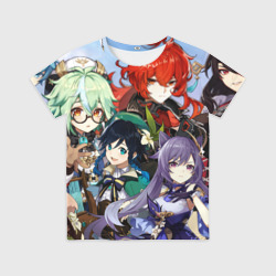 Детская футболка 3D Персонажи Genshin Impact