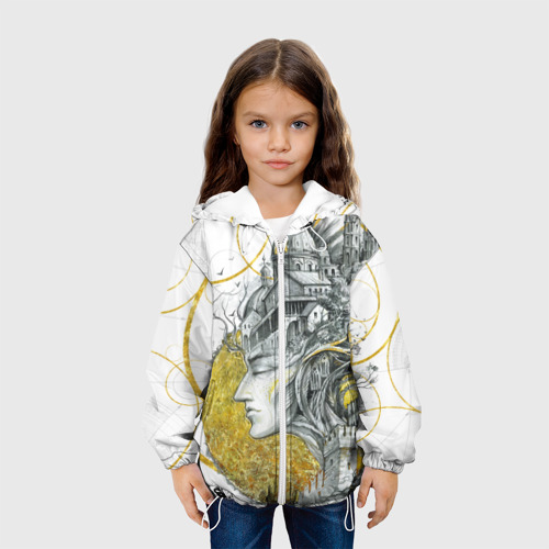Детская куртка 3D Мечты города, цвет белый - фото 4