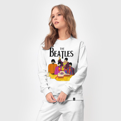 Женский костюм хлопок The Beatles, цвет белый - фото 5
