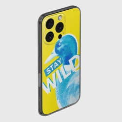 Чехол для iPhone 16 Pro силиконовый с защитой камеры Оставайся диким - селезень - фото 2