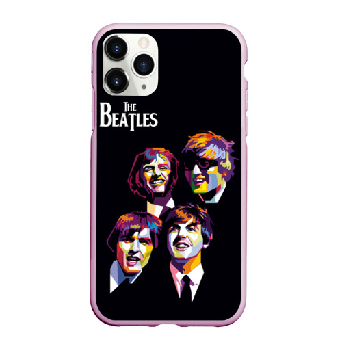 Чехол для iPhone 11 Pro матовый The Beatles, цвет розовый