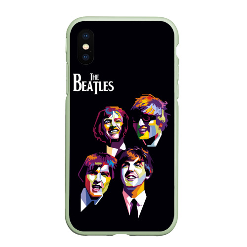Чехол для iPhone XS Max матовый The Beatles, цвет салатовый