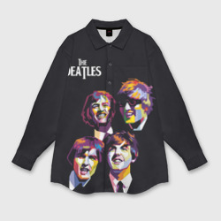 Женская рубашка oversize 3D The Beatles