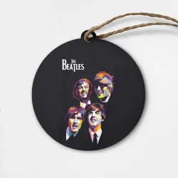 Деревянная игрушка круг The Beatles