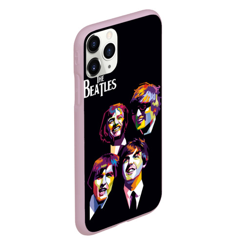 Чехол для iPhone 11 Pro матовый The Beatles, цвет розовый - фото 3