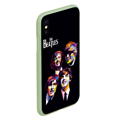 Чехол для iPhone XS Max матовый The Beatles, цвет салатовый - фото 3