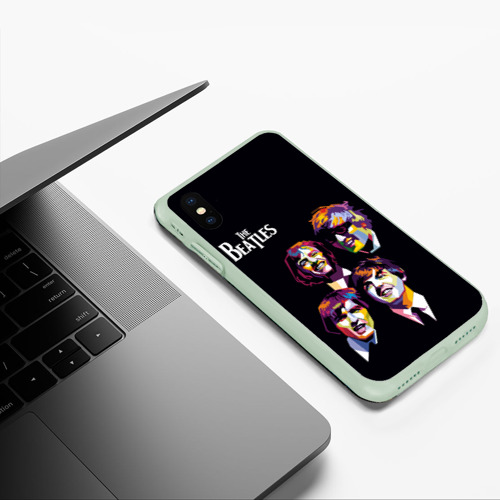 Чехол для iPhone XS Max матовый The Beatles, цвет салатовый - фото 5