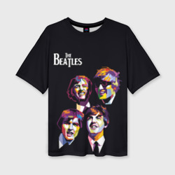 Женская футболка oversize 3D The Beatles