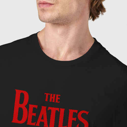 Мужская футболка хлопок The Beatles LET IT BE, цвет черный - фото 6