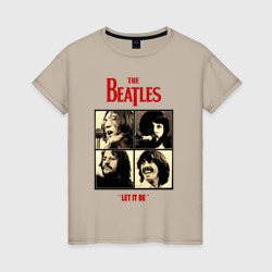 Женская футболка хлопок The Beatles LET IT BE