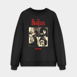 Мужской свитшот oversize без начеса хлопок The Beatles LET IT BE